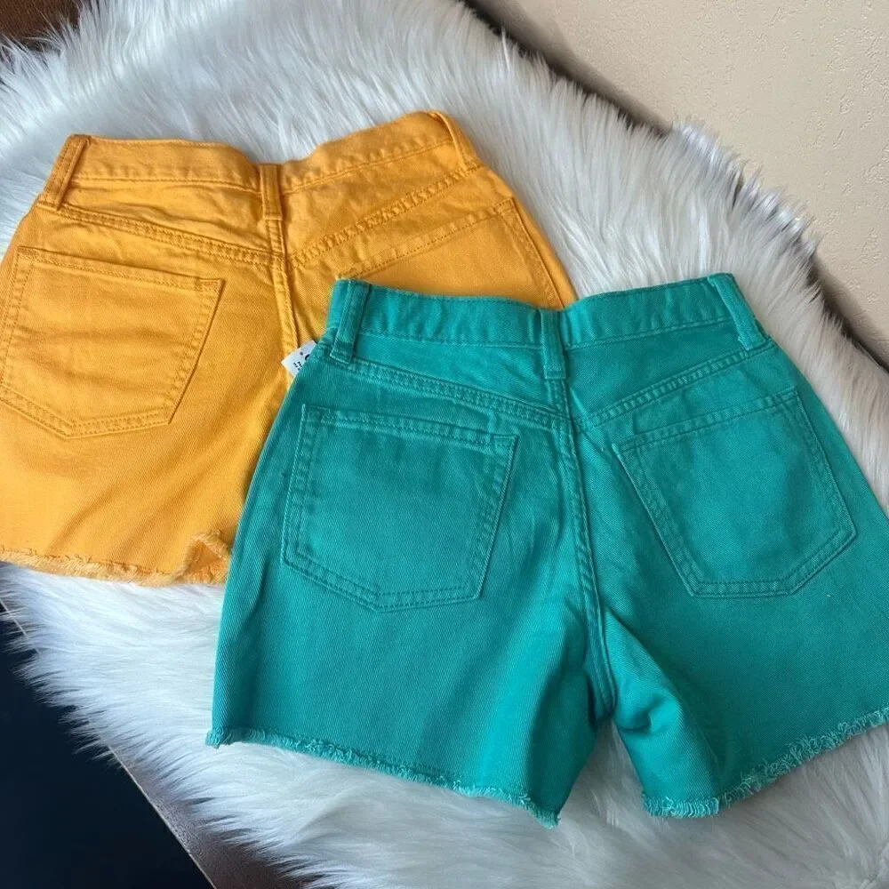 Old Navy Girls High Rise Cut Off Jean Shorts Bundle Size 14 Slim